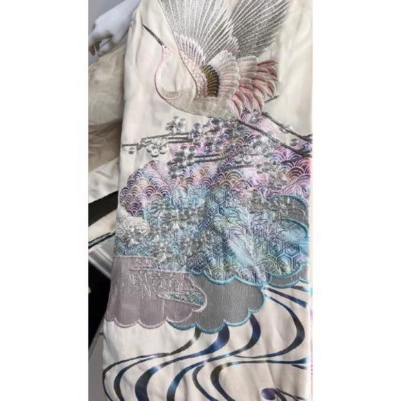 ANTIQUE JAPANESE WEDDING CEREMONIAL KIMONO DRESS COAT - Picture 10 of 15